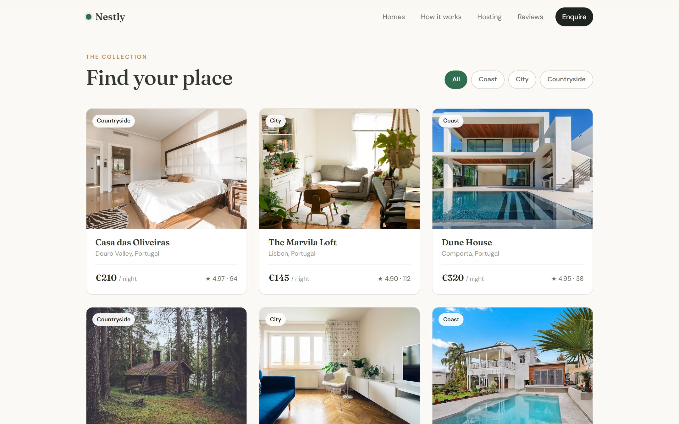 Nestly home grid